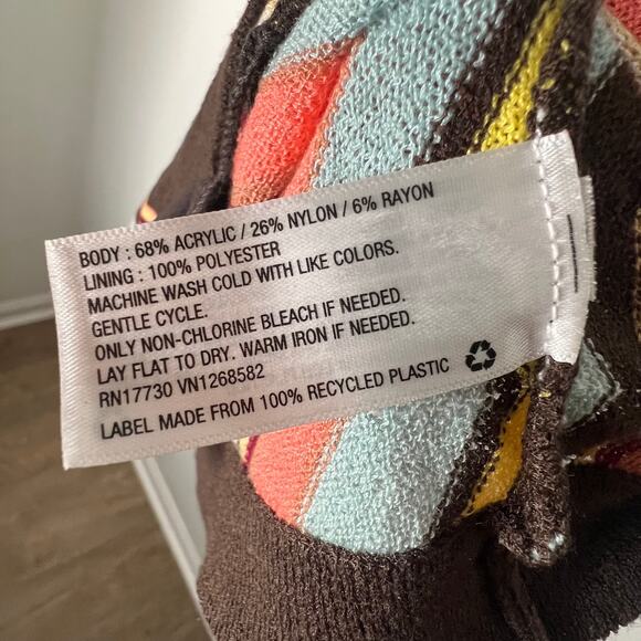 Missoni x Target Colore Zig Zag Sleeveless Sweater Dress Size Medium - Picture 8 of 9